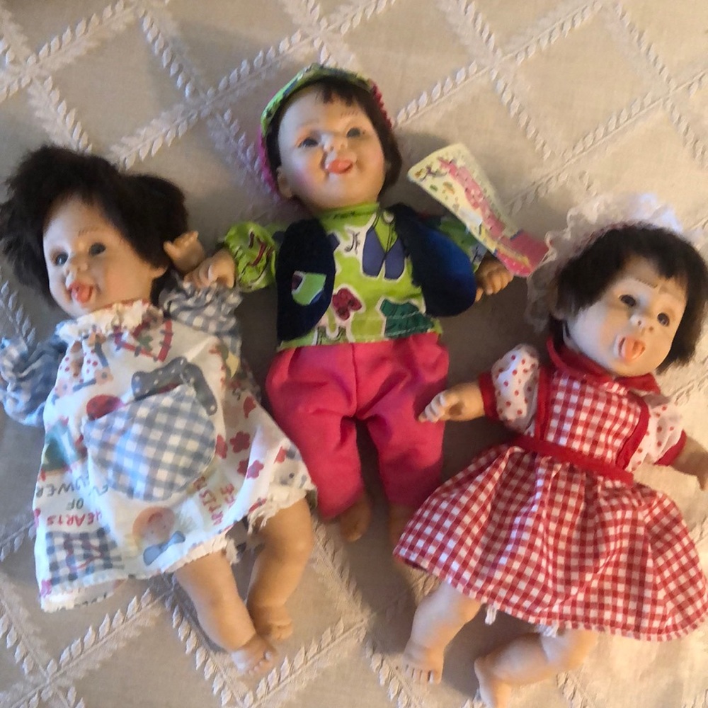 Palm Pals Happy Kids 8.5” Bean bad doll set of 3